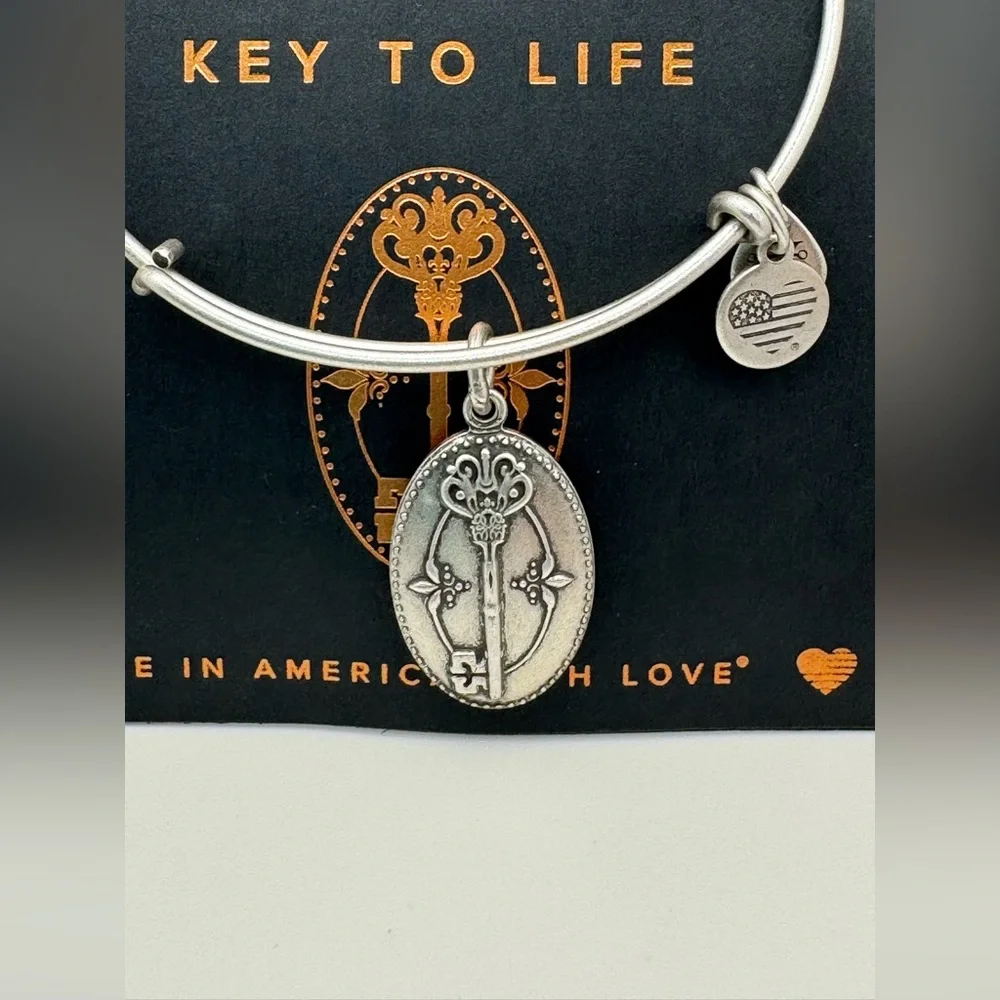 ALEX and ANI 🗝️ Key To Life Silver Tone Bracelet NWT